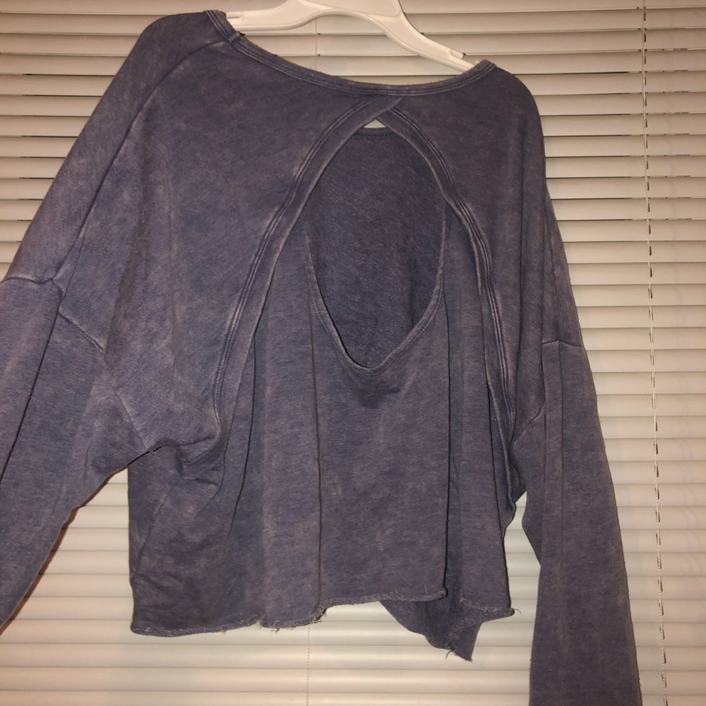 Open back lightweight sweater